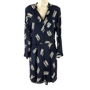 Lucky Brand Black and Soft White Shirt Dress